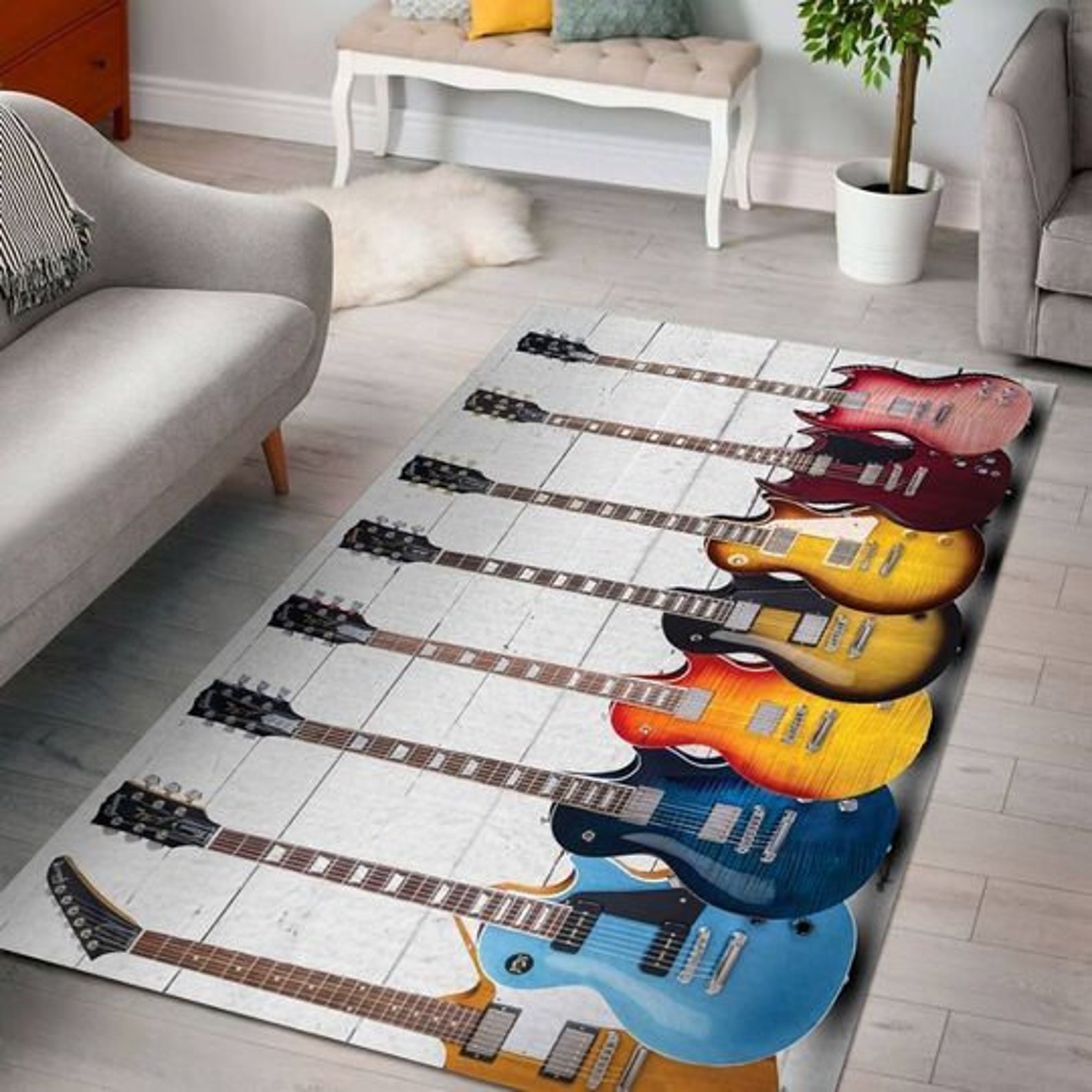 GUITAR 7.4.1 My Room Area Rug Decorative Rug Carpet Etsy