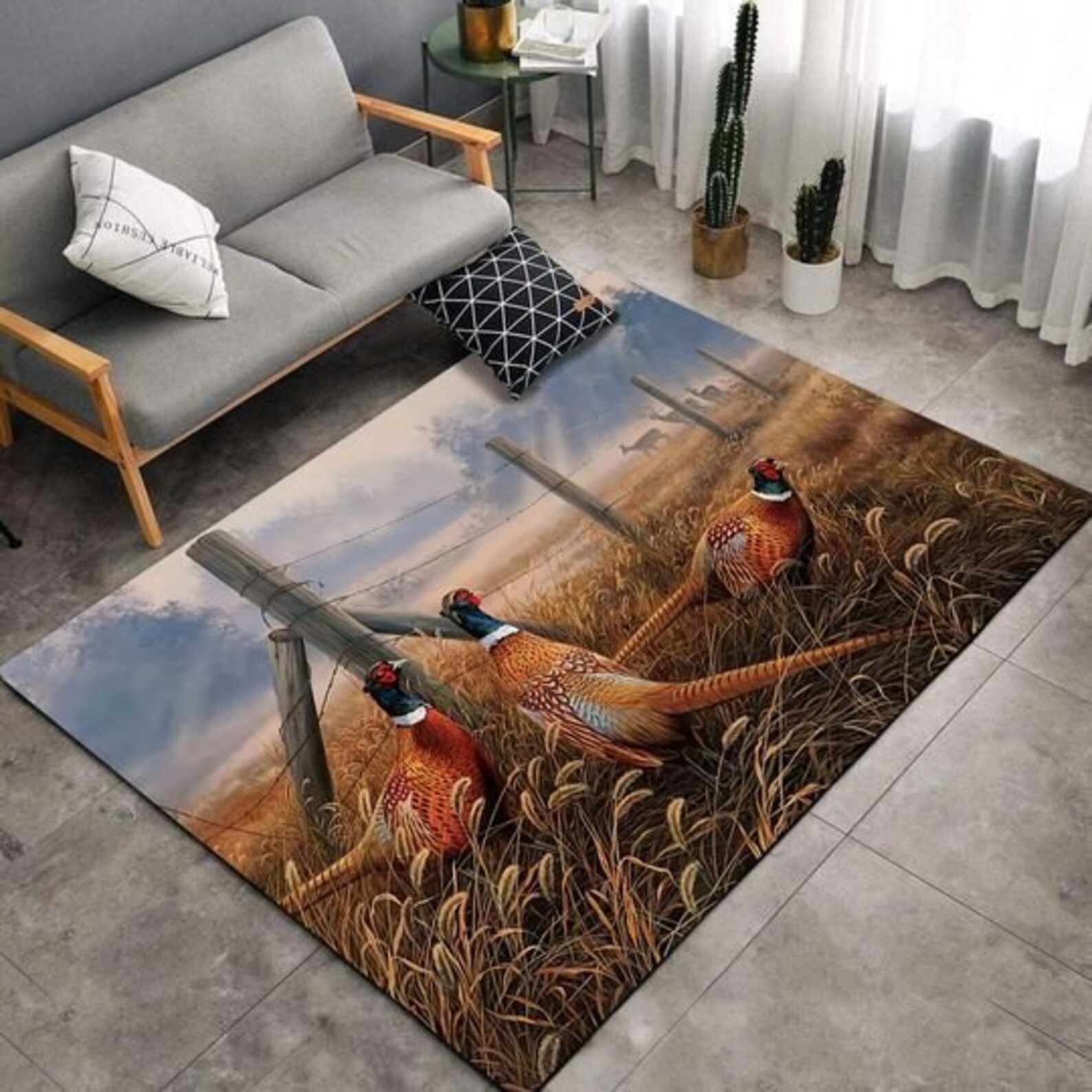 PHEASANT 2 RUG Area Rug Decorative Floor Rug Carpet Etsy