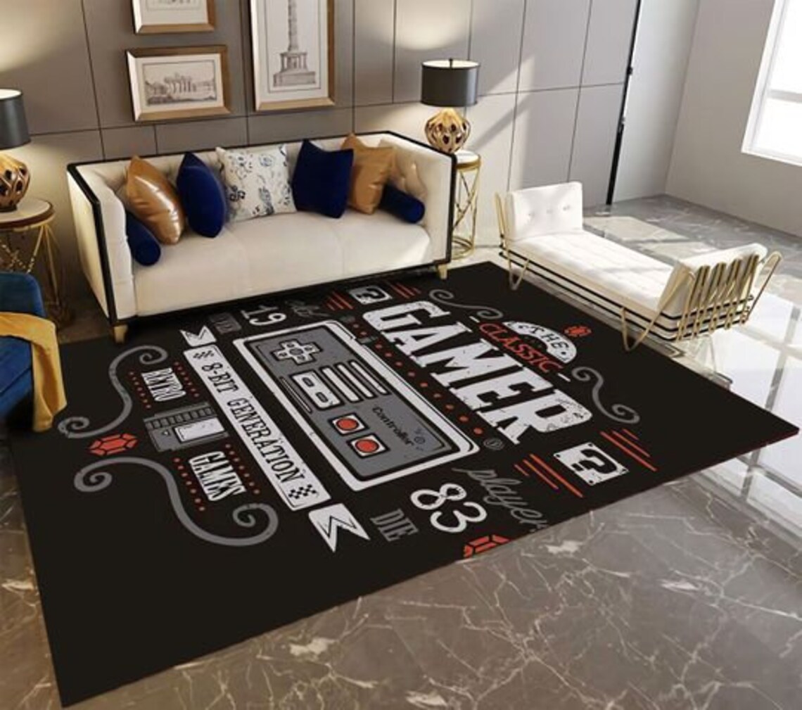 Gamer Area Rug Decorative Floor Rug Carpet Etsy