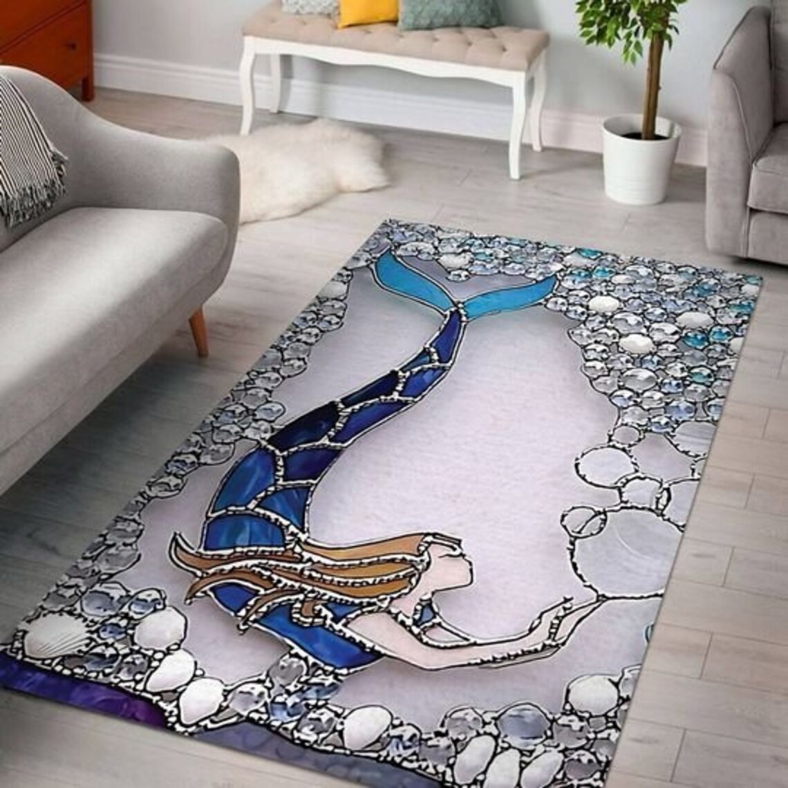MERMAID 9 Area Rug Decorative Rug Carpet Etsy