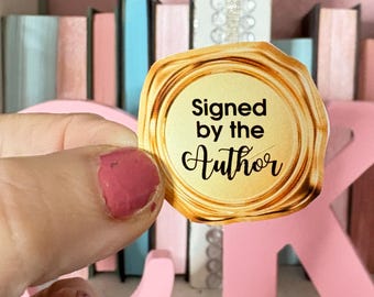Gold Wax Seal 'Signed by Author' Stickers - Bookish Swag (30 ct)