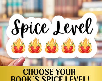 Spice Level Book Stickers, Set of 30 Chili Pepper Rating Labels for Authors & Readers