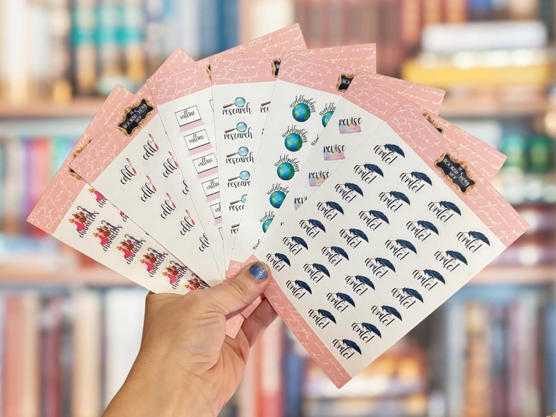 Page Writing Sticker Author Planner Sticker Sheets, Writer Journal Stickers, Labels for ...
