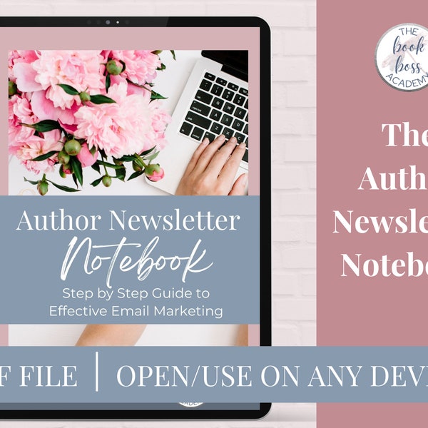 Author Newsletter Planner - Book Planner - Digital Download - Printable - PDF Download - Book Marketing Planner - Tutorial for Writers