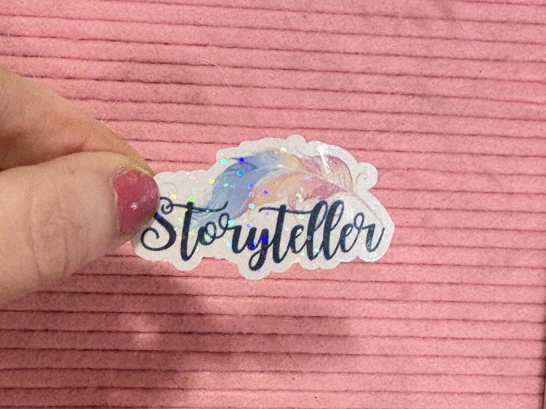 Narrator Sticker Storyteller Holographic Vinyl Sticker - Author Laptop Decal - Etsy