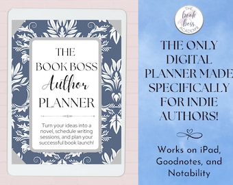 Book Boss Author Planner, Digital Planner, Undated Planner, Novel Planner, Book Planner, Book Bible, iPad Goodnotes, Digital Printable