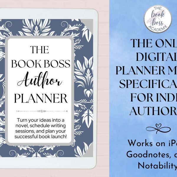 Book Boss Author Planner, Digital Planner, Undated Planner, Novel Planner, Book Planner, Book Bible, iPad Goodnotes, Digital Printable