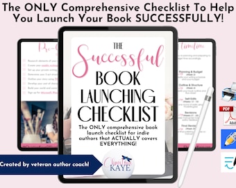 Book Launch Checklist, Writingr Workbook, Writer Tutorial, Author Planner (PDF Download)