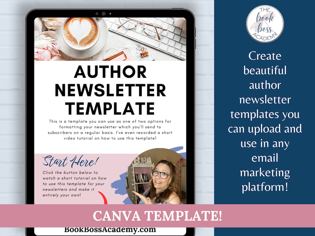Author Newsletter Templates: Email Marketing Canva Template (digital ...