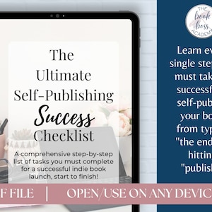 Self-Publishing Checklist: Author Planner Workbook (PDF Download)