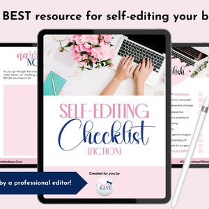 Self-Editing Checklist for Authors, Writing Planner, Author Planner, Writing Tools, Novel Writing, Book Planner, Write a Book, Printable PDF