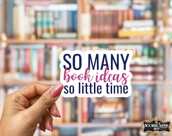Book Ideas Sticker, Writer Laptop Decal, Bookish Waterproof, Water Bottle, Kindle
