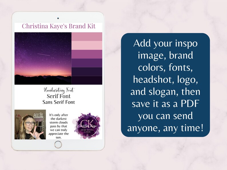Author Brand Kit Template, Canva Template, Branding Kit for Authors