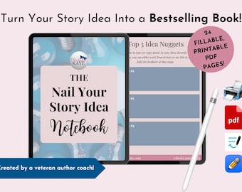 Author Story Idea Planner: Novel Writing Guide (PDF Download)