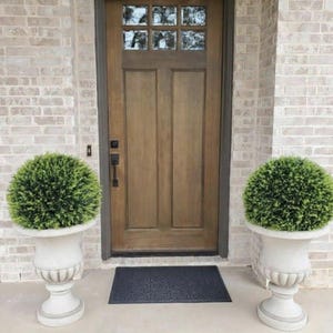 16" SET OF 2 Weatherproof Artificial Round Topiary Balls-UV Resistant Boxwood Balls Topiary Sphere - Urn Fillers Outdoor