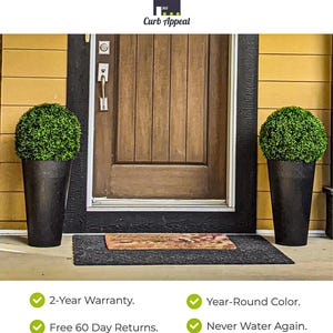 16" SET OF 2 Large Realistic Faux Topiary Balls Boxwood -Urn fillers outdoor holiday,Pot fillers for Christmas Outdoor Artificial Christmas