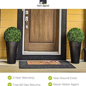 16" SET OF 2 Large Artificial Boxwood Topiary Balls- Outdoor Urn filler Artificial Outdoor Plant-Faux Plant Front Yard Winter Pot