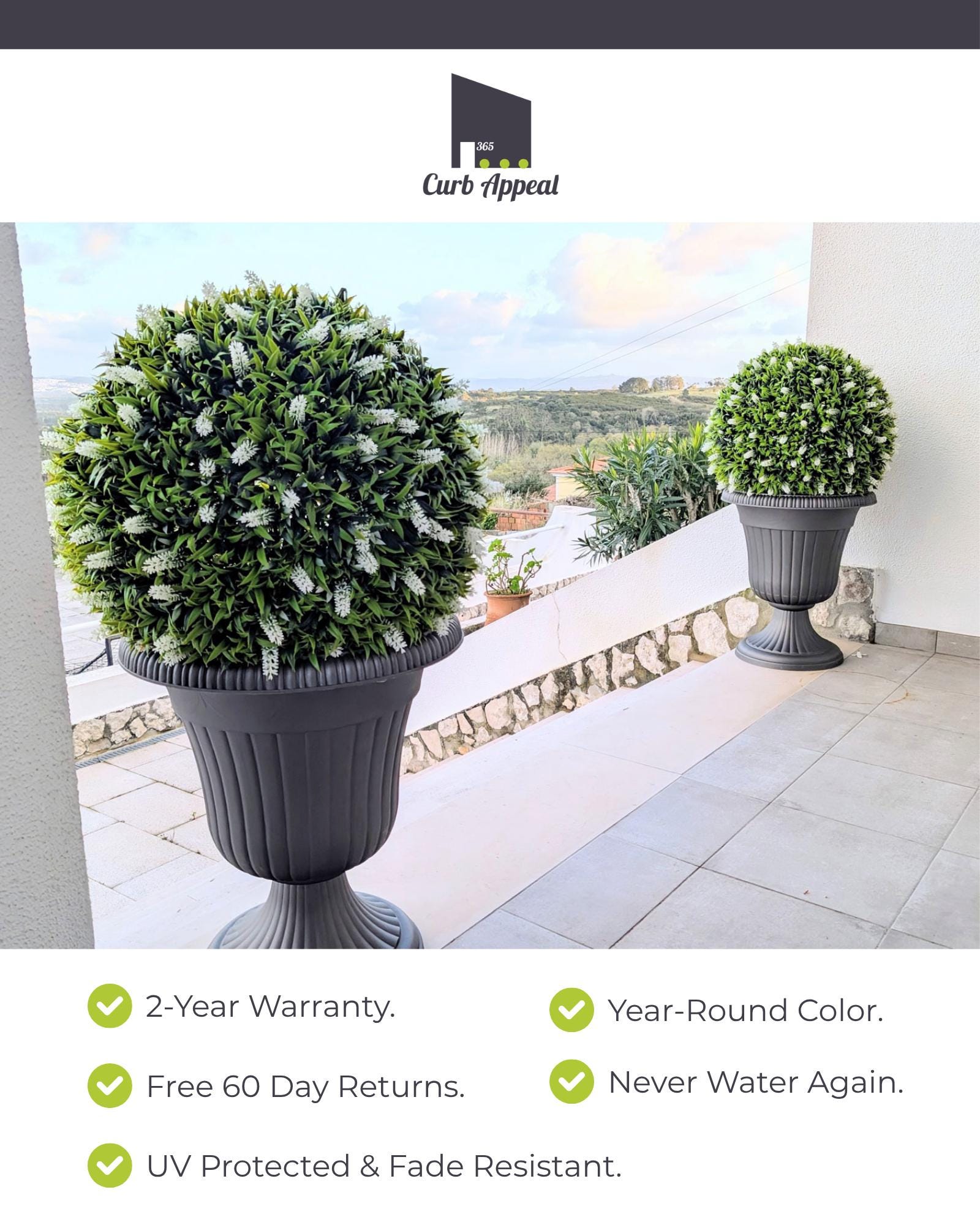 8’ UV Resistant Artificial Boxwood Topiary Tree (Indoor/Outdoor