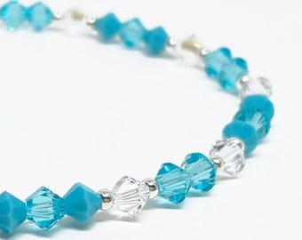 Swarovski Crystal Accent Bracelet in Turquoise Waters, Turquoise, Crystal, Swarovski Bracelet, Crystal Bracelet, Accent Bracelet