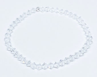 Swarovski Crystal Stretch Solid Accent Bracelet in Crystal Clear, Swarovski Bracelet, Crystal Bracelet, Accent Bracelet, Beaded Bracelet