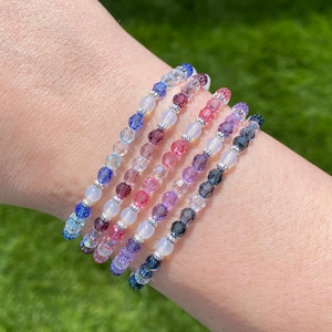 Swarovski Crystal, Round Crystal Beaded Accent Bracelet, Moonlight Collection, Swarovski Bracelet, Crystal Bracelet, Beaded Bracelet