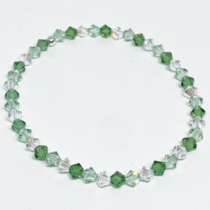 Swarovski Crystal Stretch Accent Bracelet in Limeade, Green, Swarovski Bracelet, Crystal Bracelet, Accent Bracelet, Beaded Bracelet