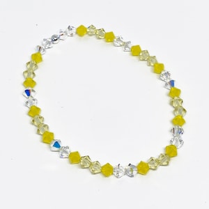 Swarovski Crystal Stretch Accent Bracelet in Sunshine, Yellow, Swarovski Bracelet, Crystal Bracelet, Accent Bracelet, Beaded Bracelet