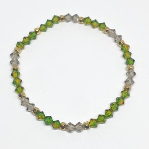 Swarovski Crystal Stretch Accent Bracelet in Green Tea, Fern Green, Topaz, Crystal, Swarovski Bracelet, Crystal Bracelet, Accent, Beaded