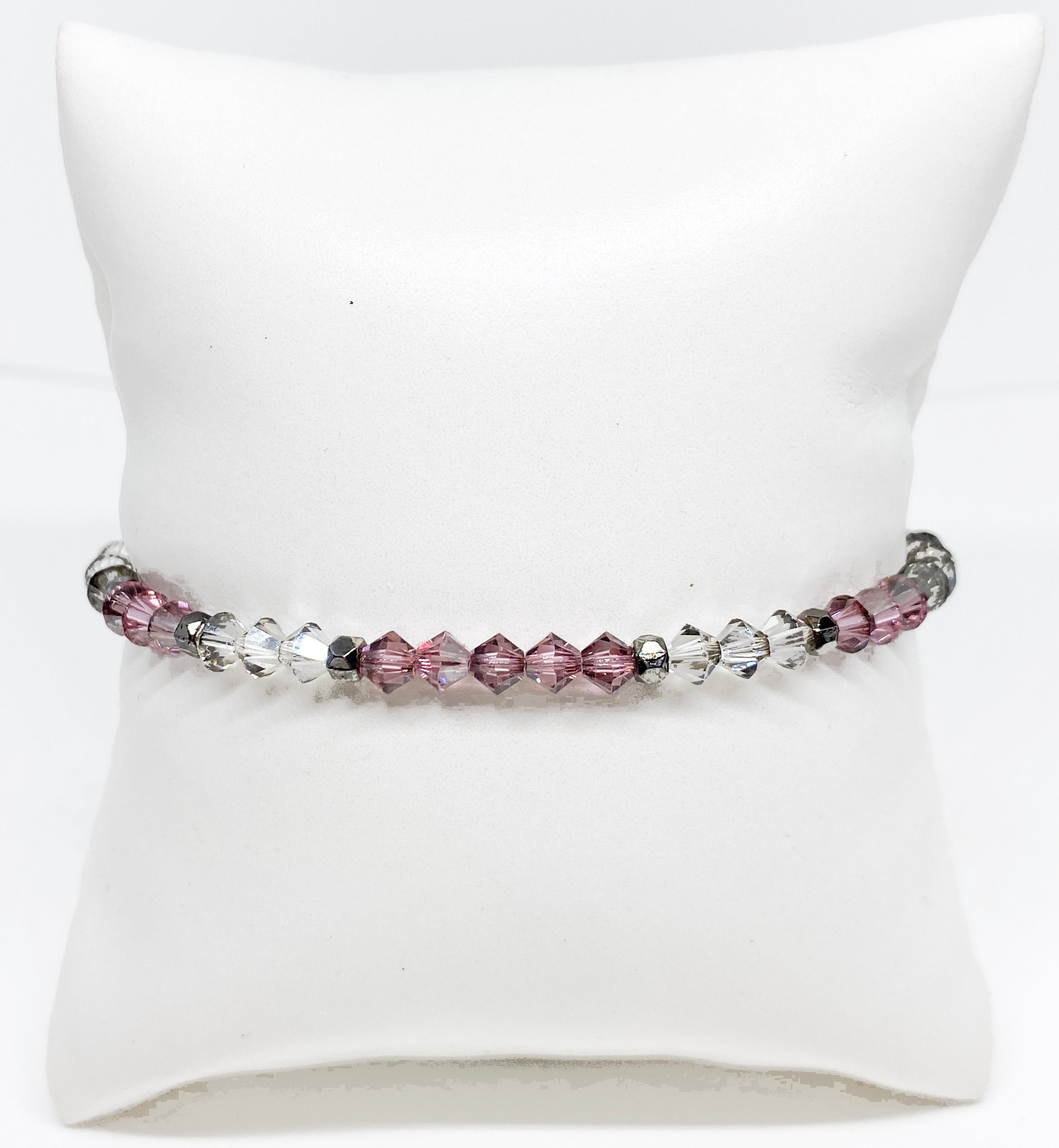 Swarovski Crystal Beaded Bracelet Crystal Bracelet in Light Etsy