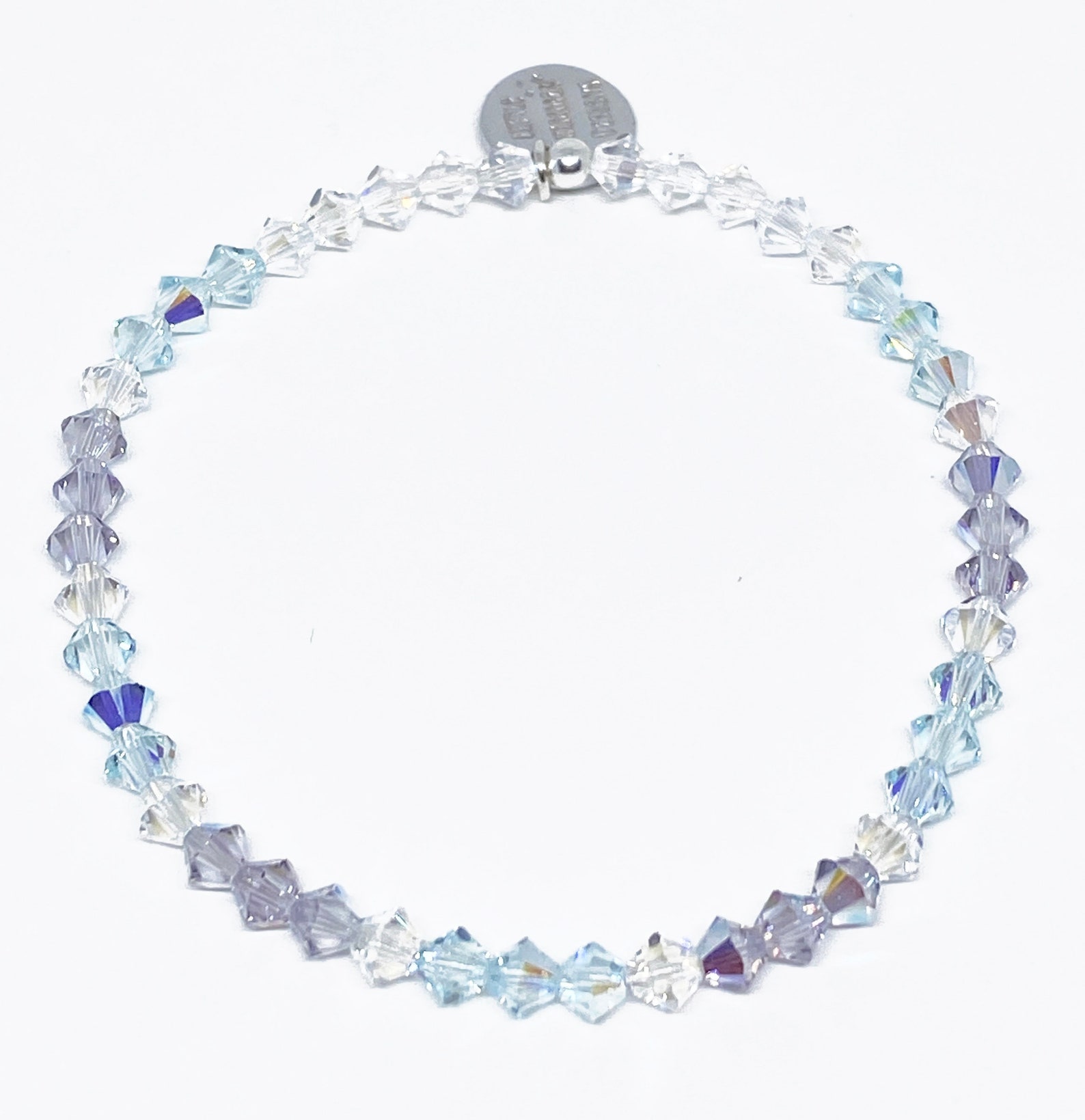 Swarovski Crystal Stretch Bracelet in Light Pastels Swarovski Etsy