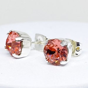 Swarovski Crystal Stud Earrings, 6mm Crystal, PICK YOUR COLORS, Swarovski Crystal Earrings, Round Crystal Studs, Sparkly Crystal Earrings