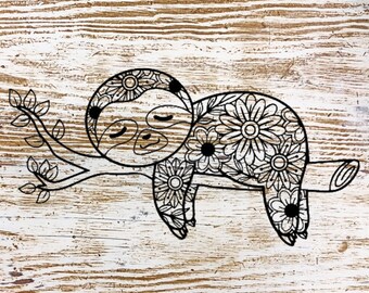 Download Sloth Mandala Svg Etsy