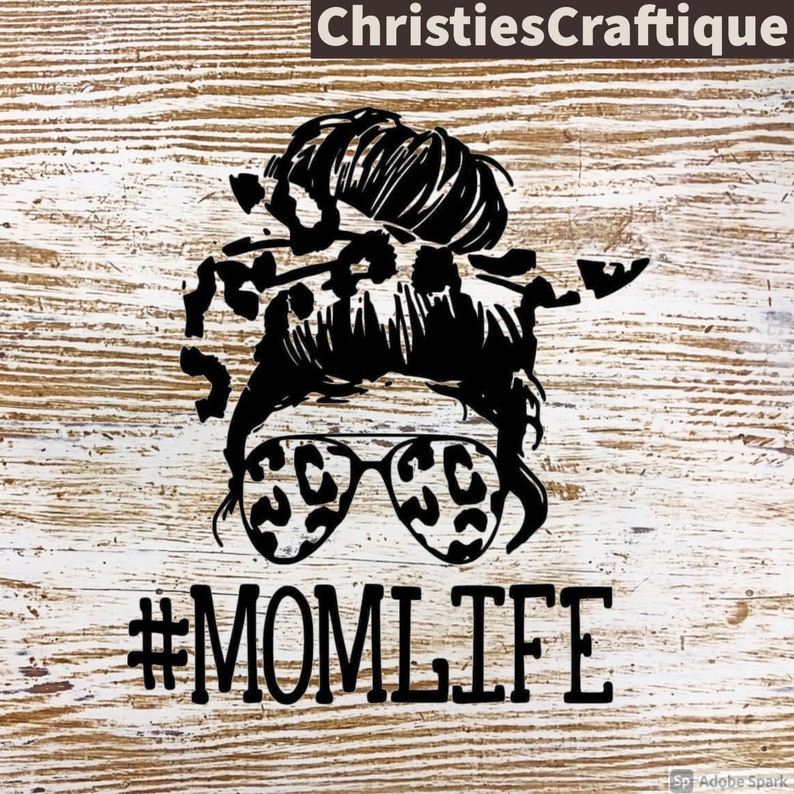 Download Mom Life Hair bun mother daughter matching shirts leopard ...