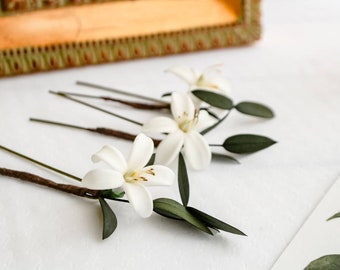 Bridal hairpins.