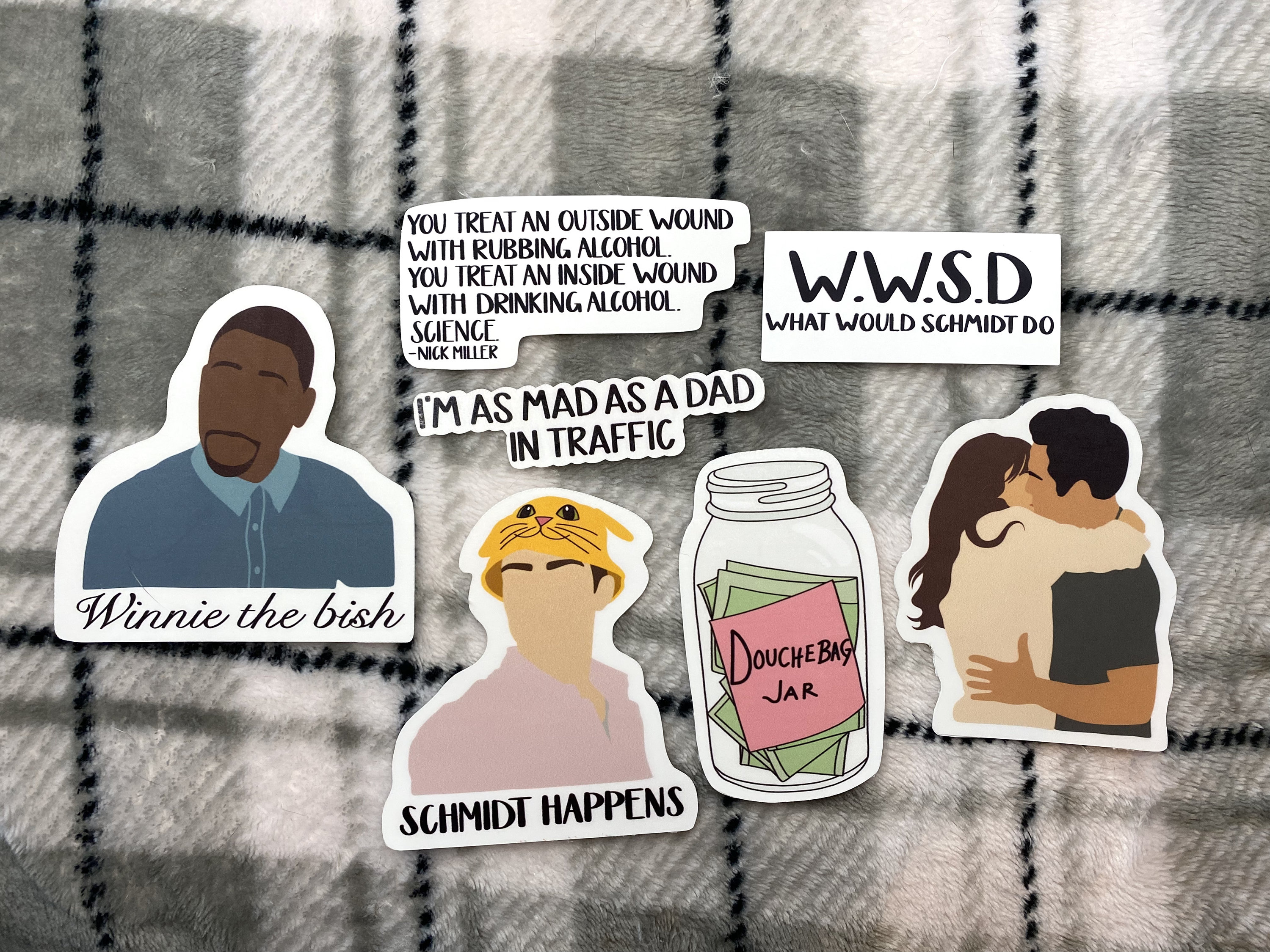 New Girl Sticker Set Douchebag Jar Ll Winnie the Bish Etsy