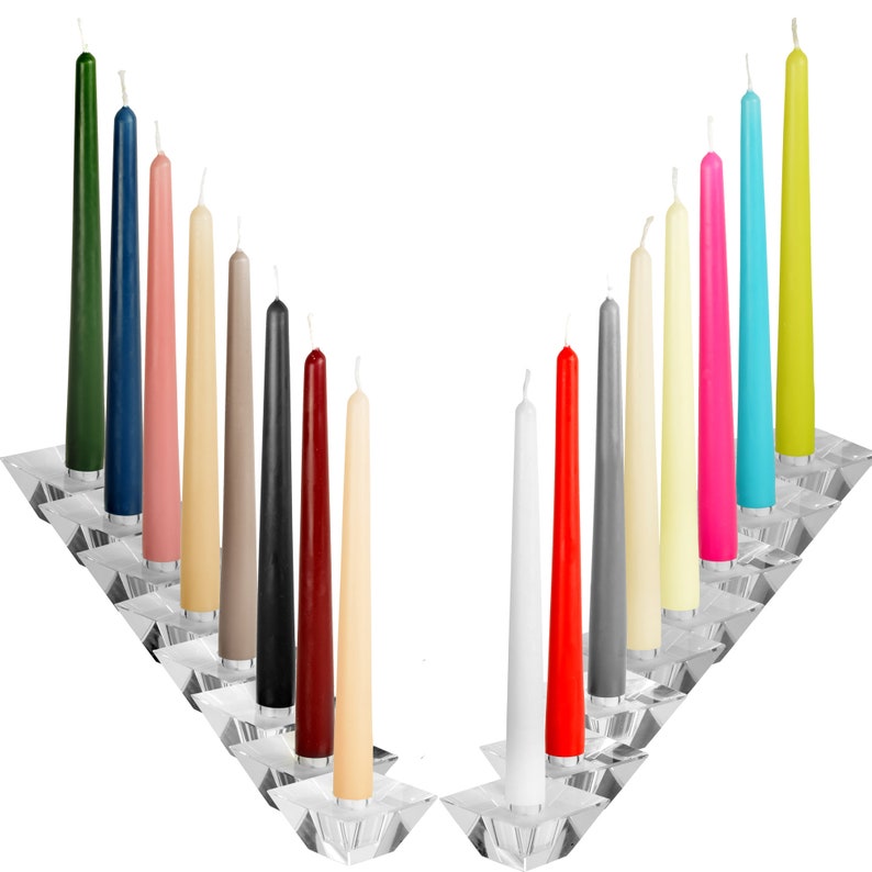 12 Pack Tall Taper Candles Size Options White Dripless Etsy