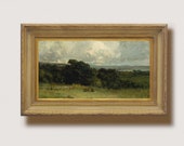 23 Vintage Landscape Countryside Overlook Oil Painting Farmhouse wall decor, Vintage art, printable antique landscape painting