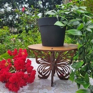 Butterfly Plant Stand / Small Riser / Wooden Stand / Indoor Plants / Gift  for Her / Crystal Display - Etsy