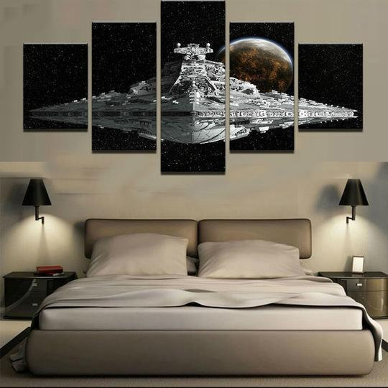 Star Wars Imperial Star Destroyer Movies 5 Pieces Canvas Wall Etsy