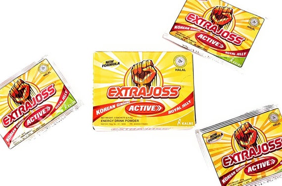 Extra Joss Active - Boisson énergisante En Poudre (10 Sachets) - Ginseng, Gelée Royale, Halal