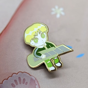 Box Cutter Knife Kid enamel pin