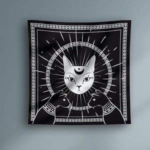 タロット猫タペストリー、タペストリー壁掛け、壁タペストリー、壁装飾、壁アート、寝室用壁画、壁掛け、彼女への贈り物、彼への贈り物