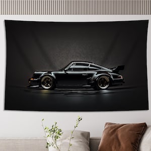 ポルシェ タペストリー、ポルシェ 背景、車のタペストリー、マッスルカーの装飾、壁掛け、お父さんへのプレゼント、男の子へのプレゼント、新築祝いのプレゼント