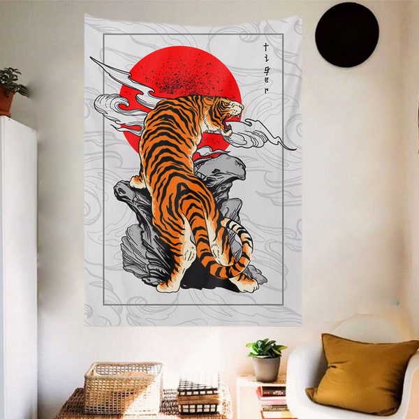 Trend Tiger Tapestry, Tapestry Wall Hanging, Wall Tapestry, Wall Decor, Wall Art, Mural for Bedroom, Wall Hanging, Gift for Her,Gift for Him