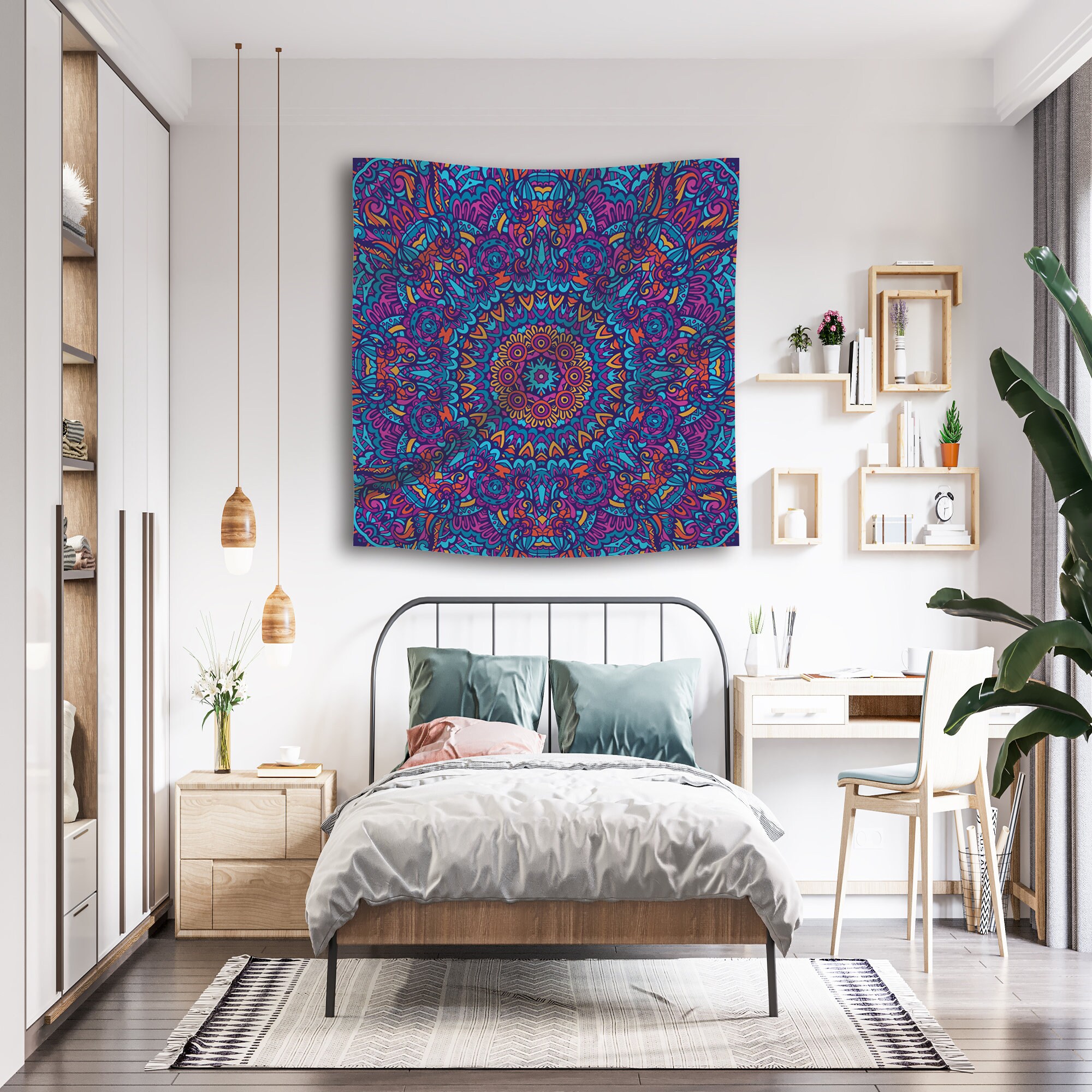 Violet Tapestry Tapestry Wall Hanging Wall Tapestry Wall Etsy