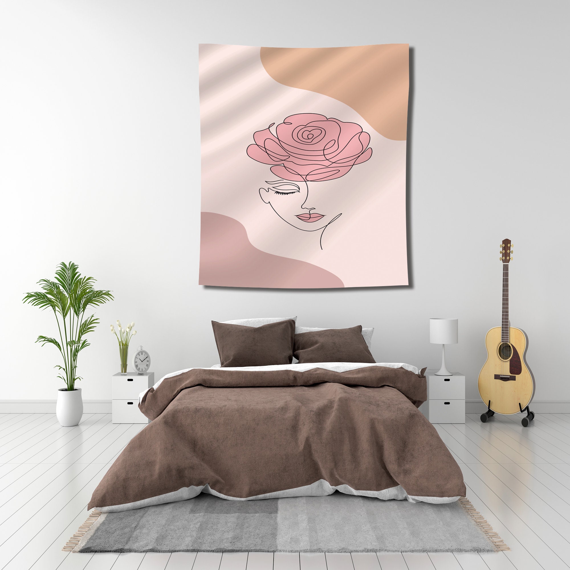 Rose Tapestry Tapestry Wall Hanging Wall Tapestry Wall Etsy