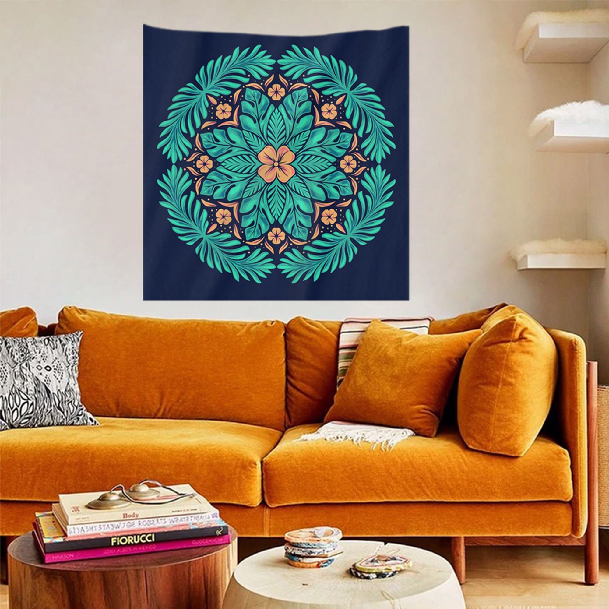 Green Tapestry Bohemian Tapestry Cotton Tapestry Indian Etsy Norway