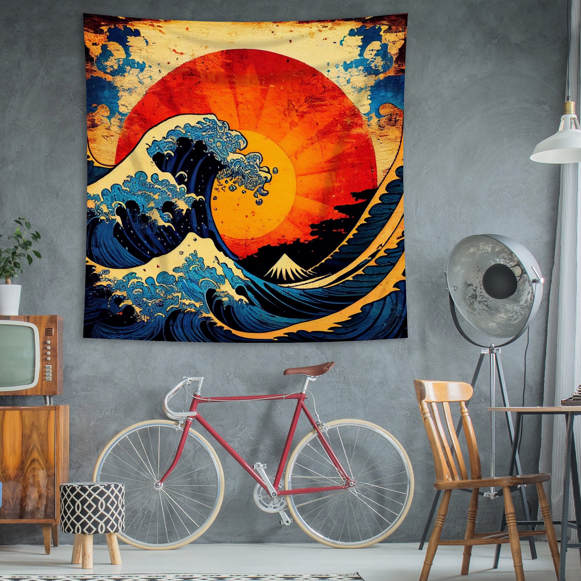 The Great Wave, Wall Tapestry, Off Kanagawa, Wave off Kanagawa, Hokusai Wall Art, Katsushika Hokusai, Hokusai Masterpiece, Japan Art