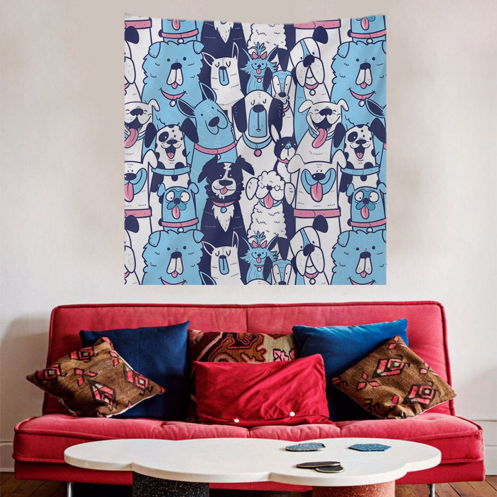 Dog Tapestry Pet Tapestry Personalized Dog Tapestry Wall Etsy UK