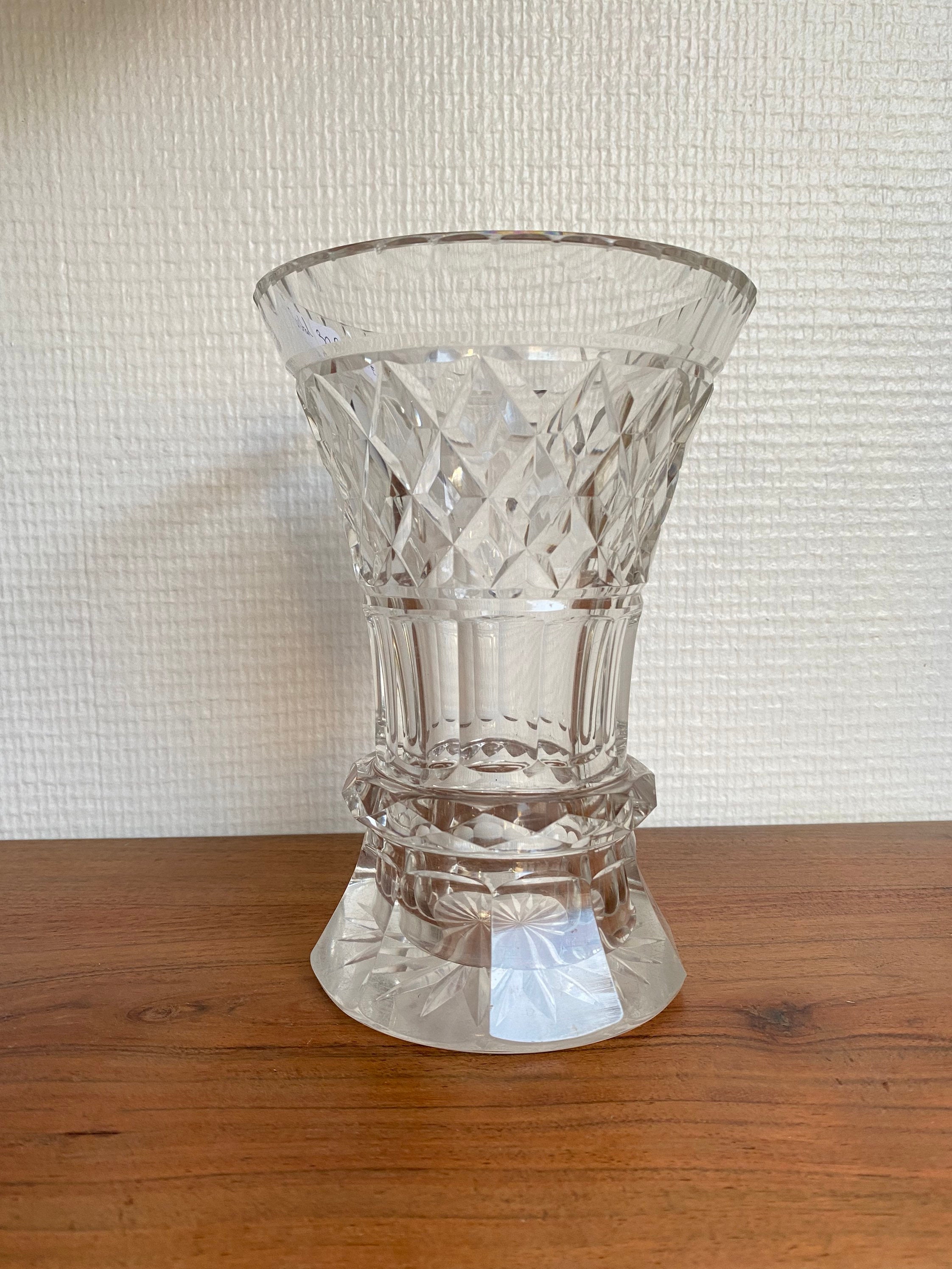 Vase Vintage en Cristal Taillé